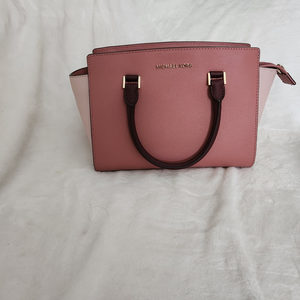 Michael Kors Pink and Dark Red Satchel